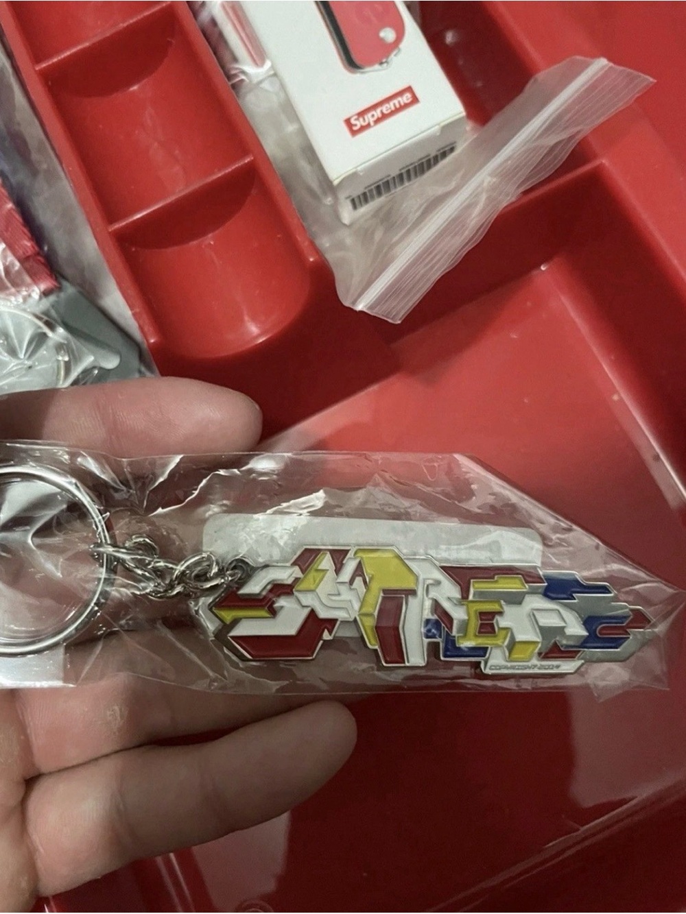 Supreme Delta Logo Keychain
